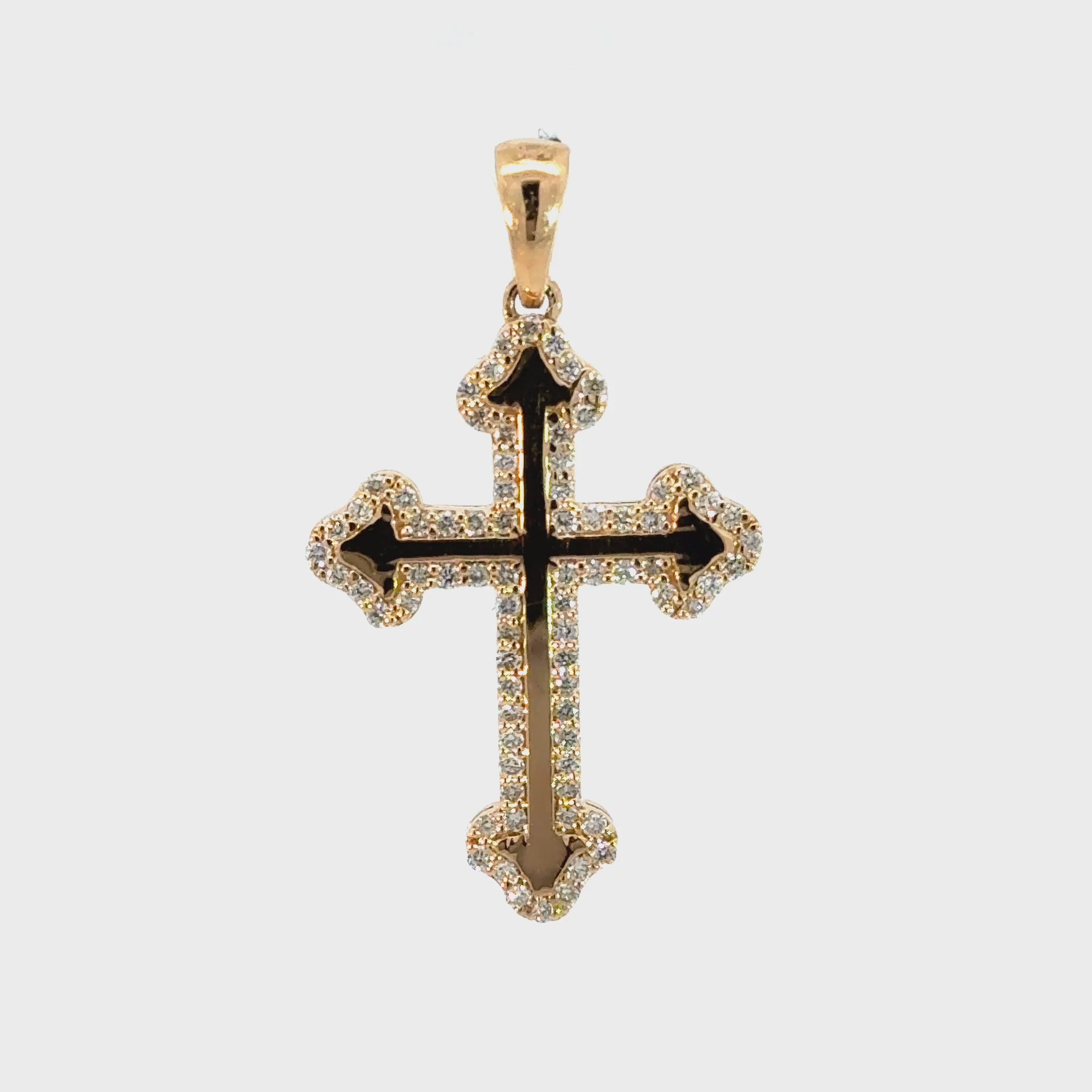 Baverly Small Diamantkreuz Gelbgold 18kt (750 Gold)