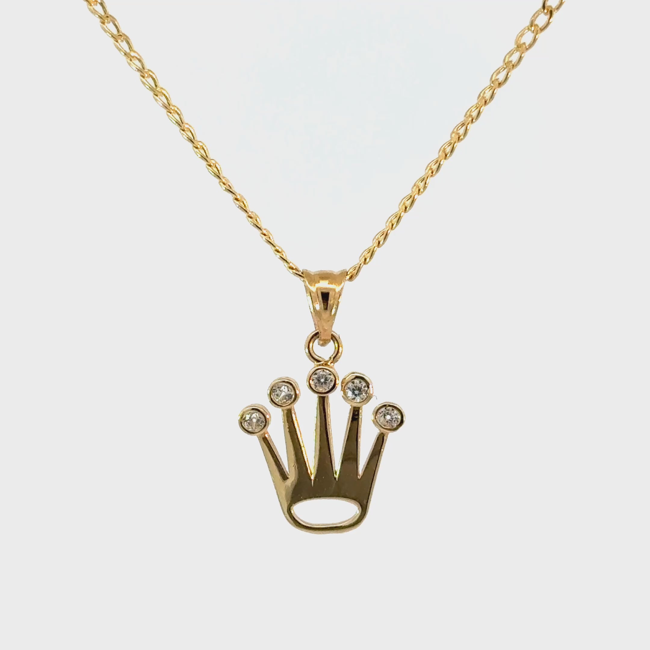 Kronen Anhänger aus Gelbgold 14kt (585 Gelbgold)