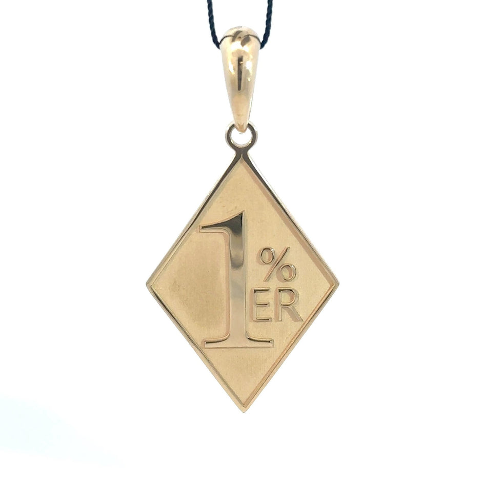 1%er - Anhänger - 14 kt (585 Gold) - groß – Juwelier Benjamin