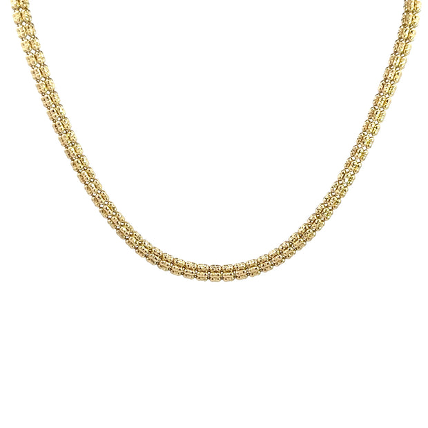 Iced Chain (4mm) 14kt (585 Gelbgold)