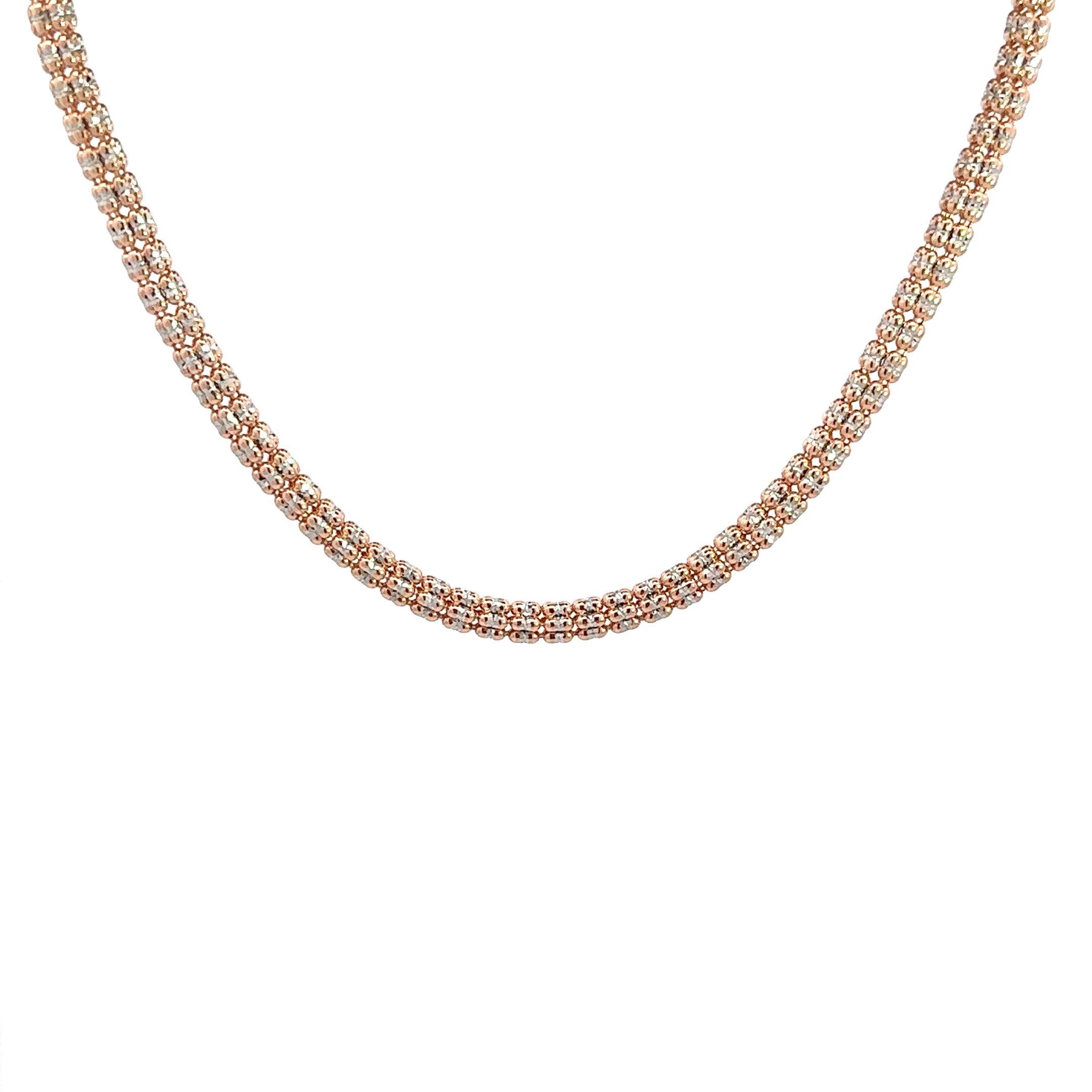 Iced Chain (4mm) 14kt (585 Roségold)