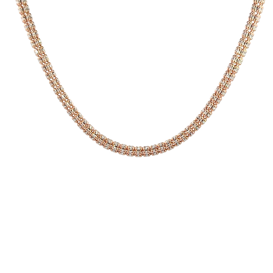 Iced Chain (4mm) 14kt (585 Roségold)
