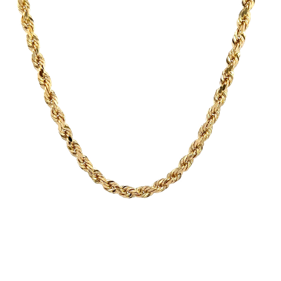 Kordelkette - diamantisiert 14kt (585 Gold) 3,5mm