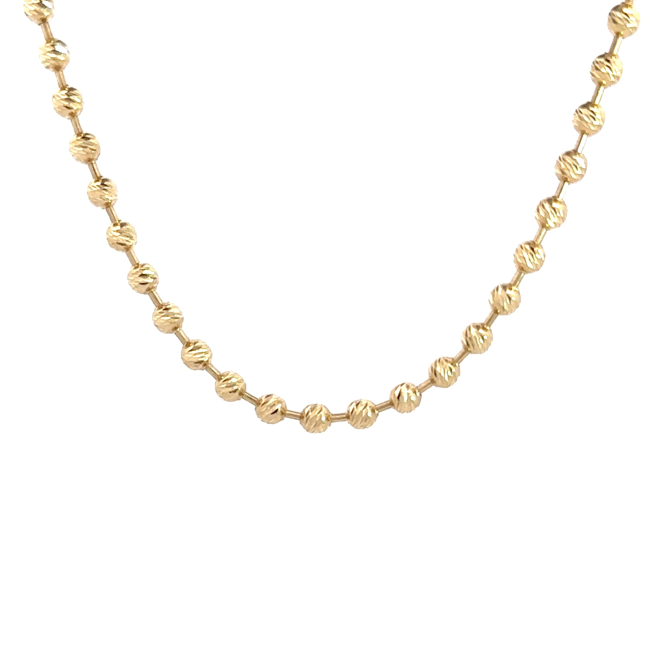 Kugelkette - diamantisiert (4mm) 14kt (585 Gelbgold)
