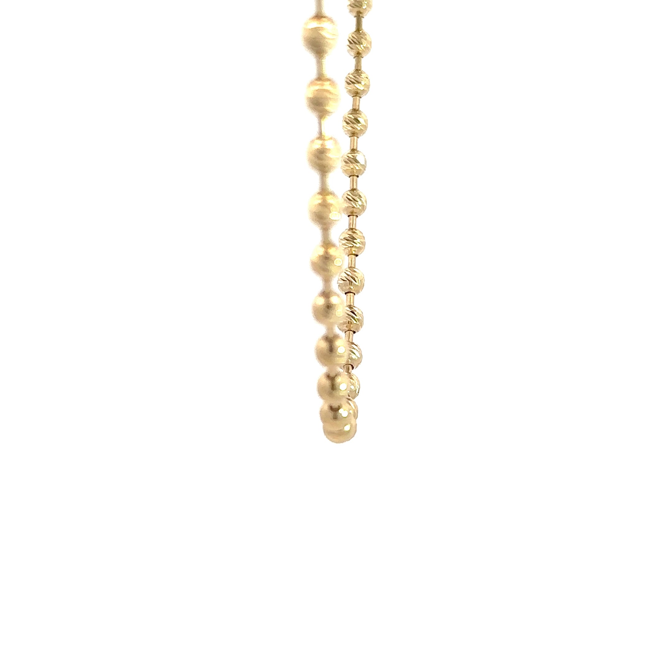 Kugelkette - diamantisiert (4mm) 14kt (585 Gelbgold)