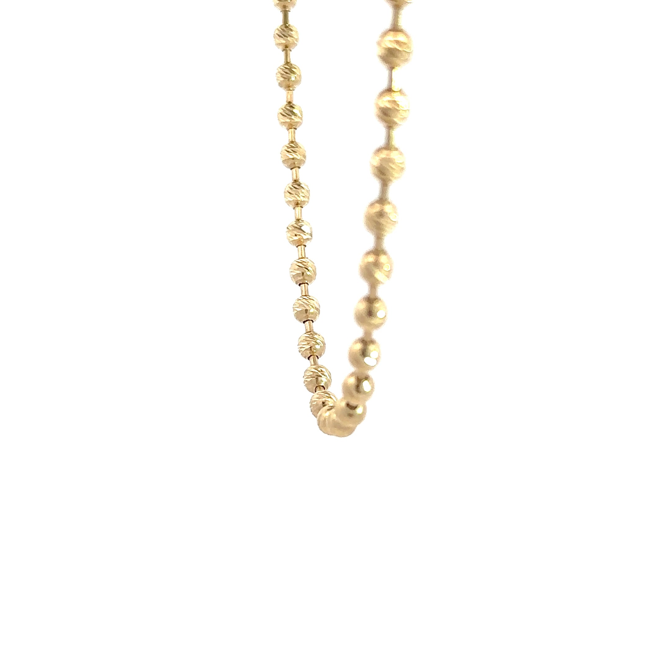 Kugelkette - diamantisiert (4mm) 14kt (585 Gelbgold)