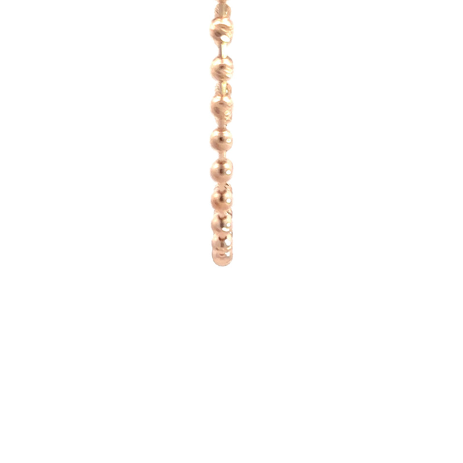 Kugelkette - diamantisiert (4mm) 14kt (585 Roségold)