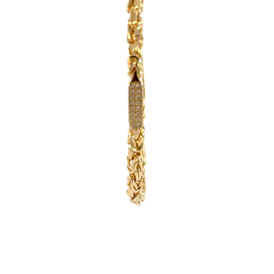 Königskette x Steine 4 mm 14kt (585 Gold)