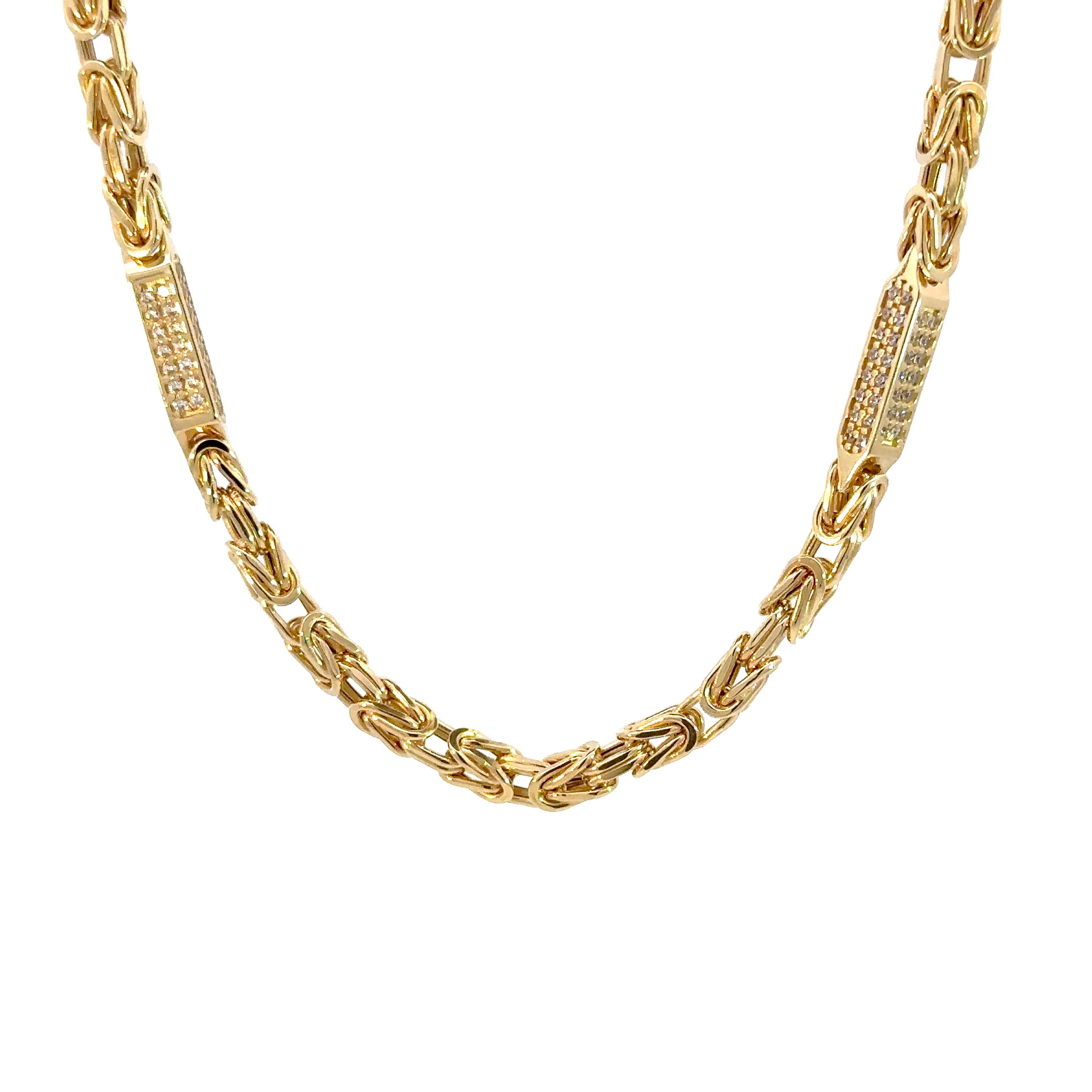 Königskette x Steine 4 mm 14kt (585 Gold)