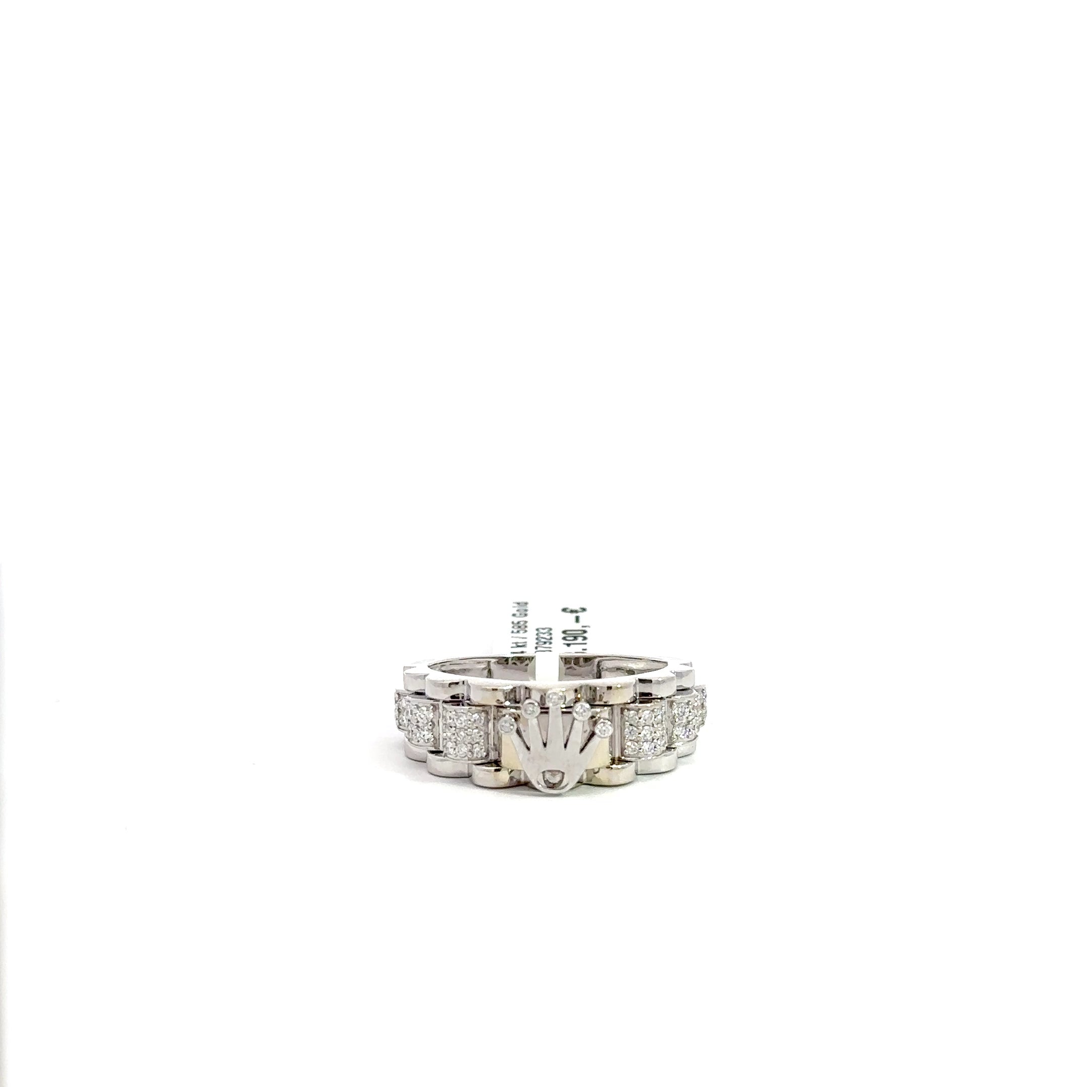 Kronenring Herren - 14 kt (585 Weißgold) - schmal