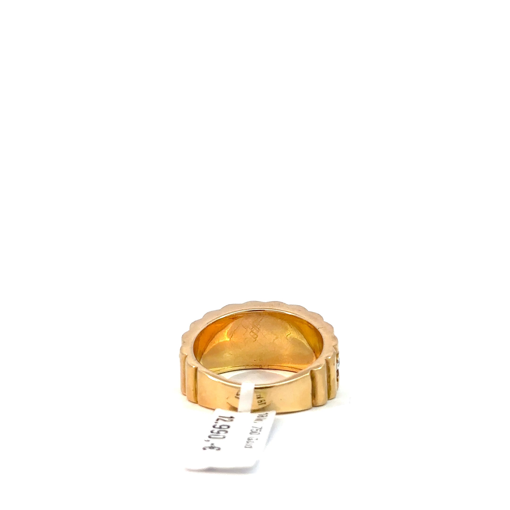 Präsidenten Diamantring Herren - 18 kt (750 Gelbgold) - breit