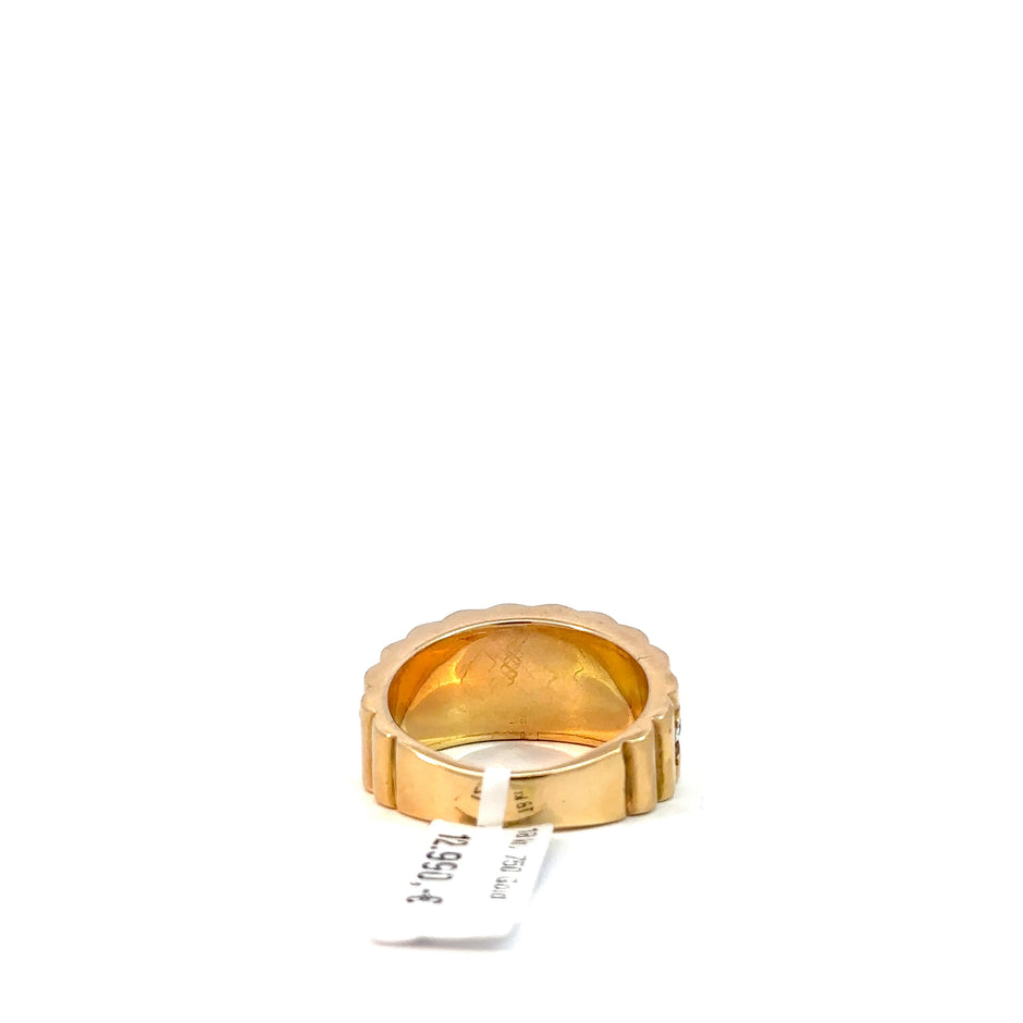 Präsidenten Diamantring Herren - 18 kt (750 Gelbgold) - breit