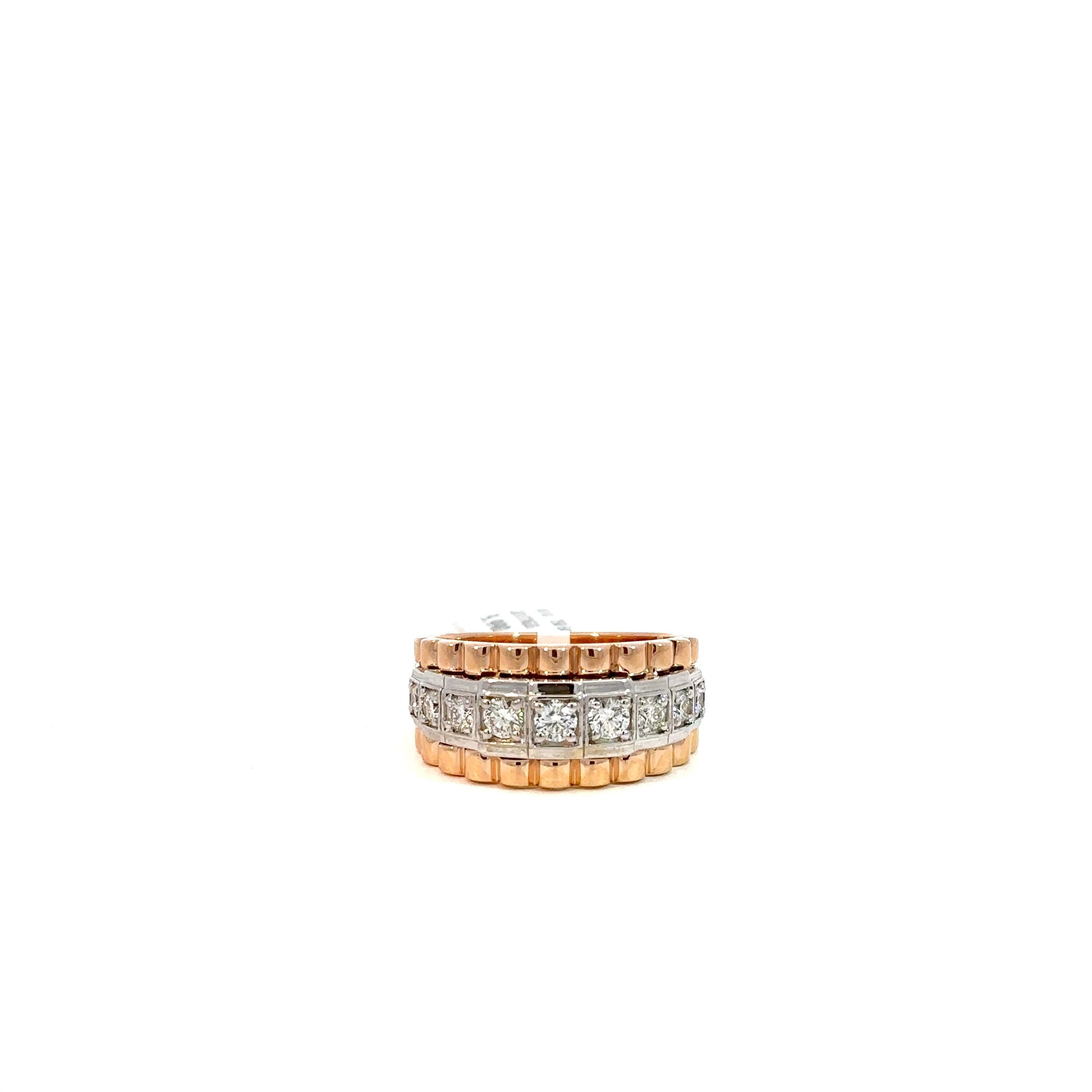 Präsidenten Diamantring Herren - 18 kt (750 Roségold) - breit