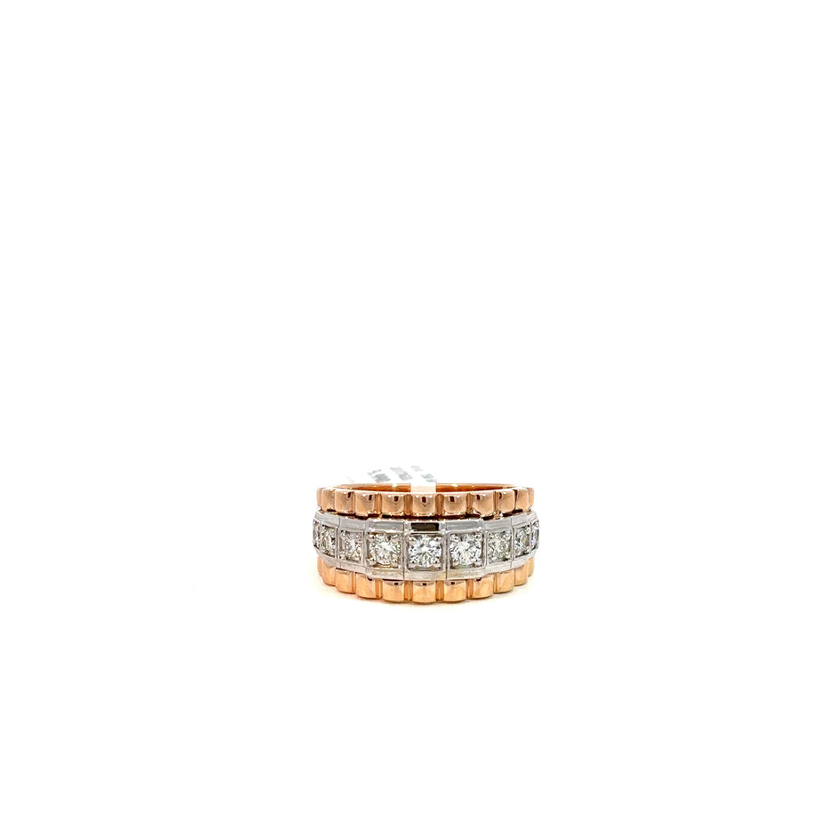 Präsidenten Diamantring Herren - 18 kt (750 Roségold) - breit