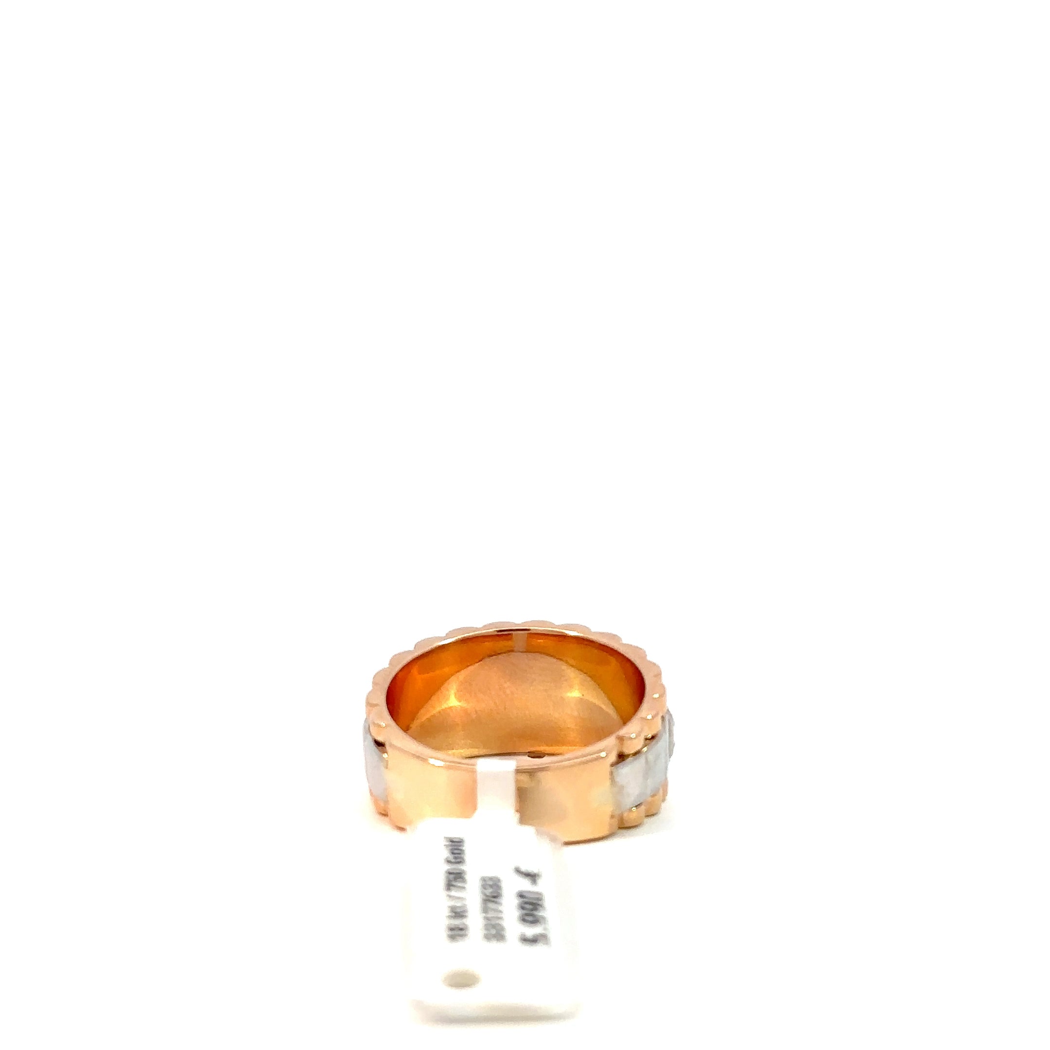 Präsidenten Diamantring Herren - 18 kt (750 Roségold) - breit