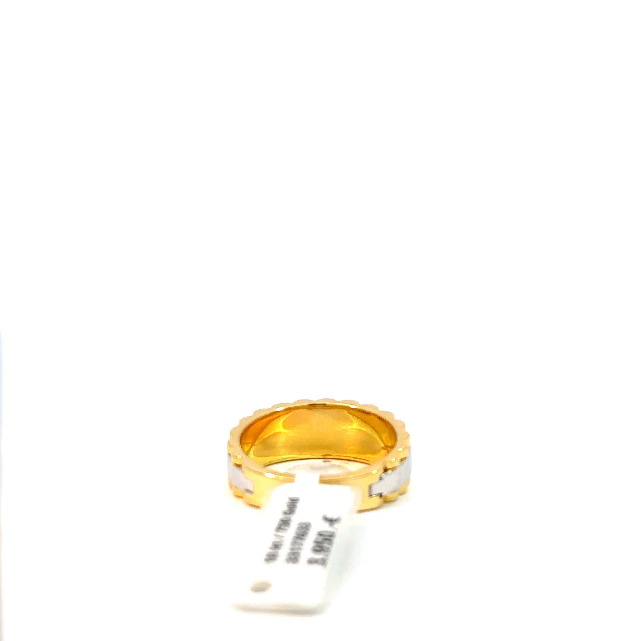 Präsidenten Diamantring Herren - 18 kt (750 Gelbgold) - schmal