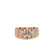 Kronenring Herren - 14 kt (585 Roségold) - breit