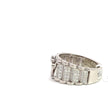 Kronenring Herren - 14 kt (585 Weißgold) - breit
