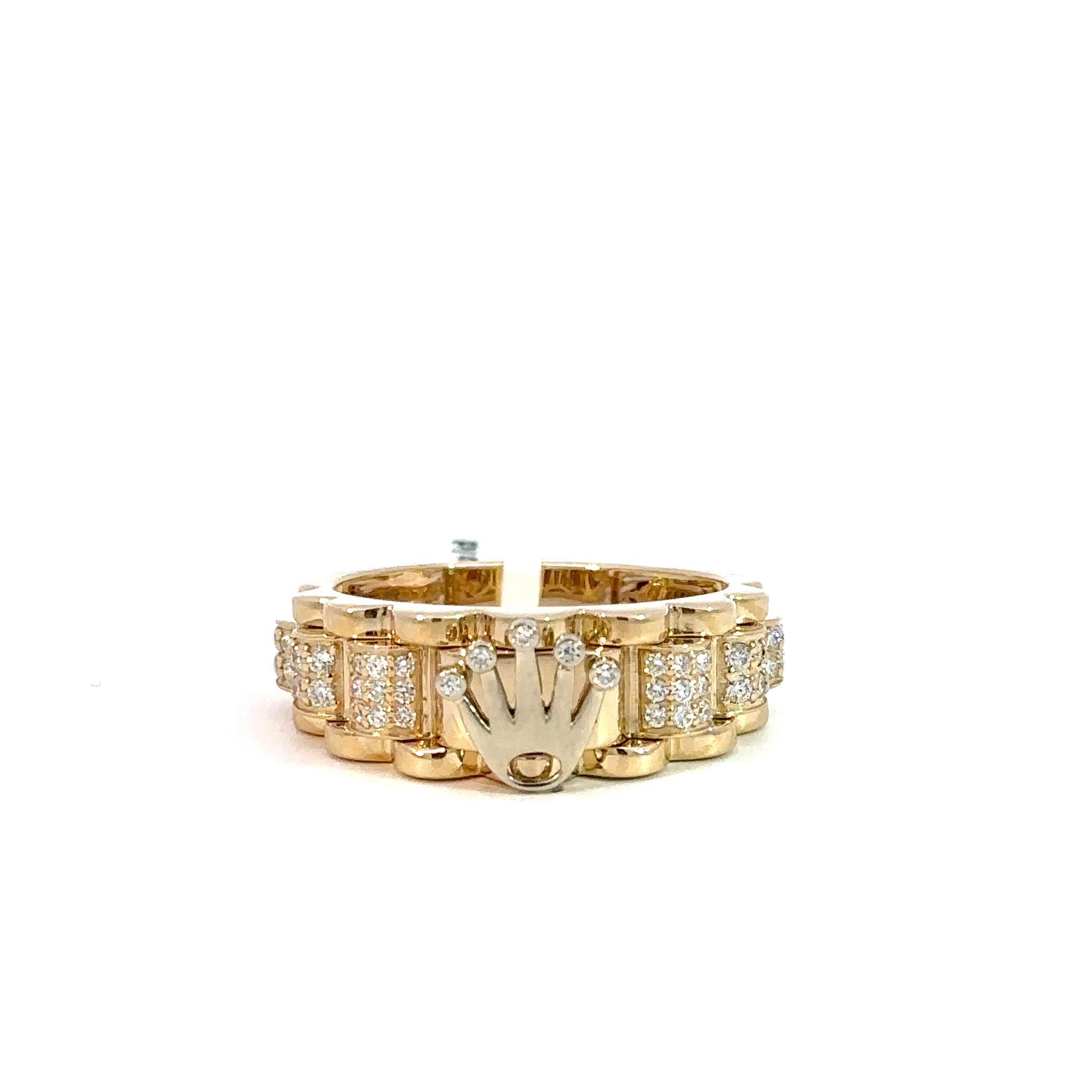 Kronenring Herren - 14 kt (585 Gelbgold) - schmal