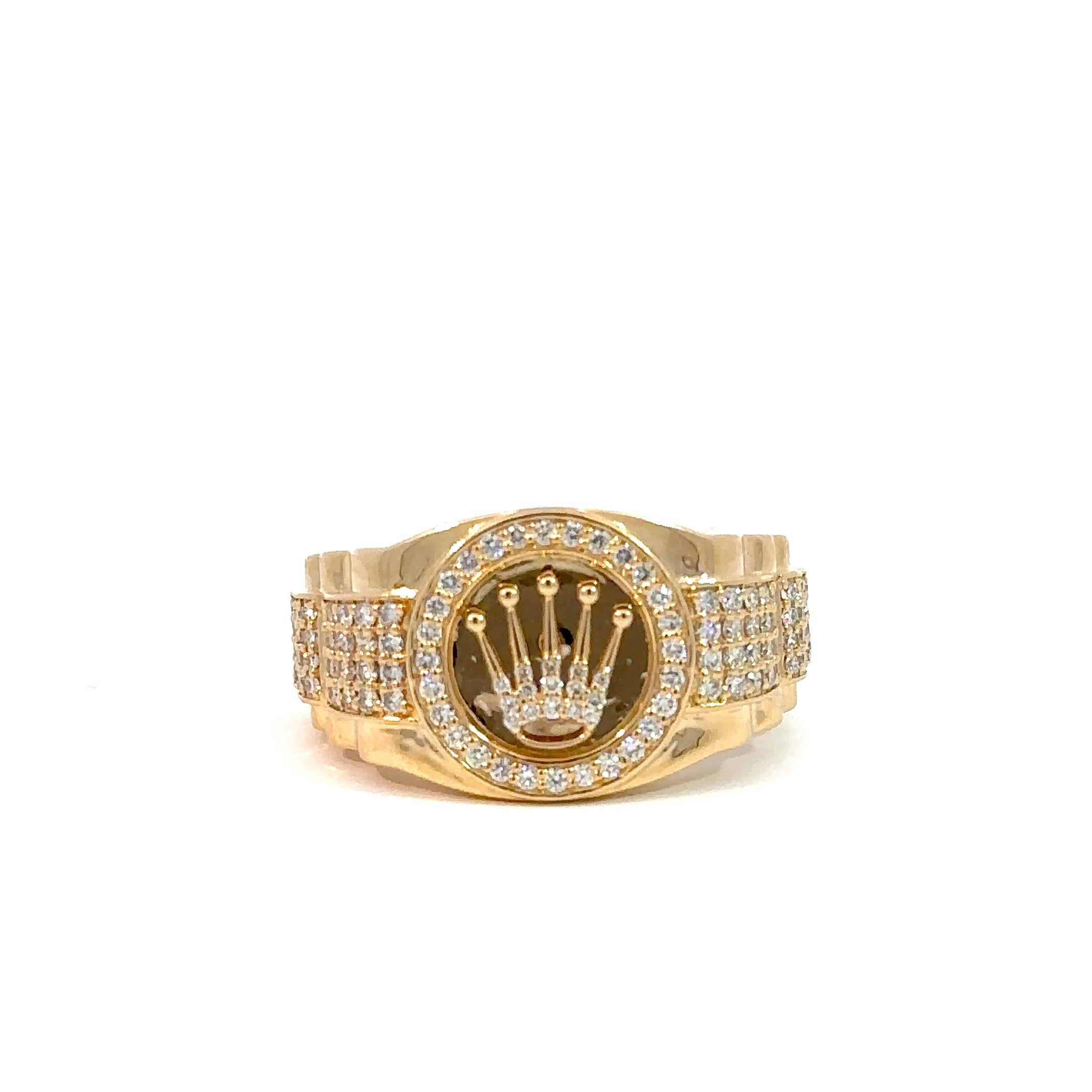 Kronenring Herren - 18 kt (750 Gelbgold) - breit