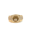Kronenring Herren - 18 kt (750 Gelbgold) - breit