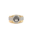 Kronenring Herren - 18 kt (750 Gelbgold) - breit