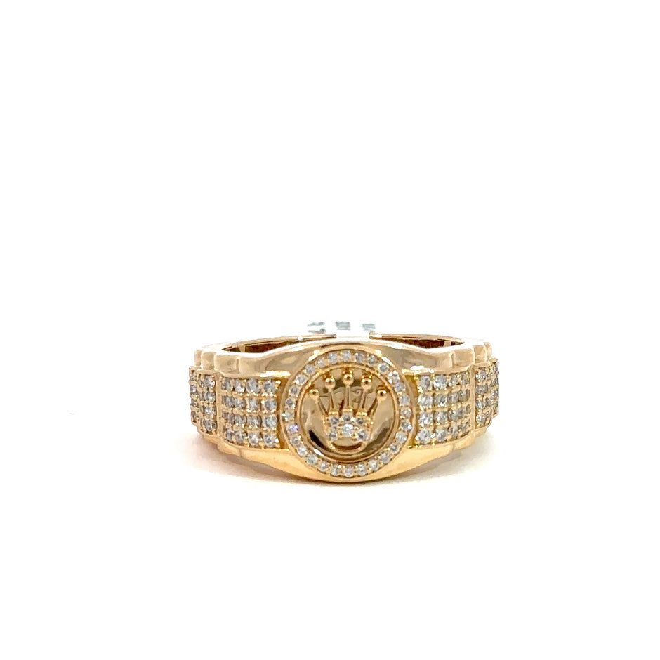 Kronenring Herren - 18 kt (750 Gelbgold) - schmal