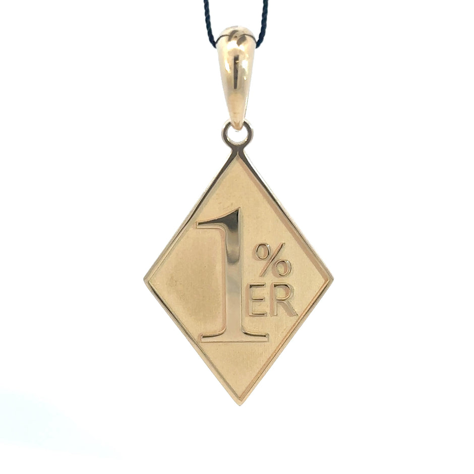 1%er - Anhänger - 14 kt (585 Gold) - groß