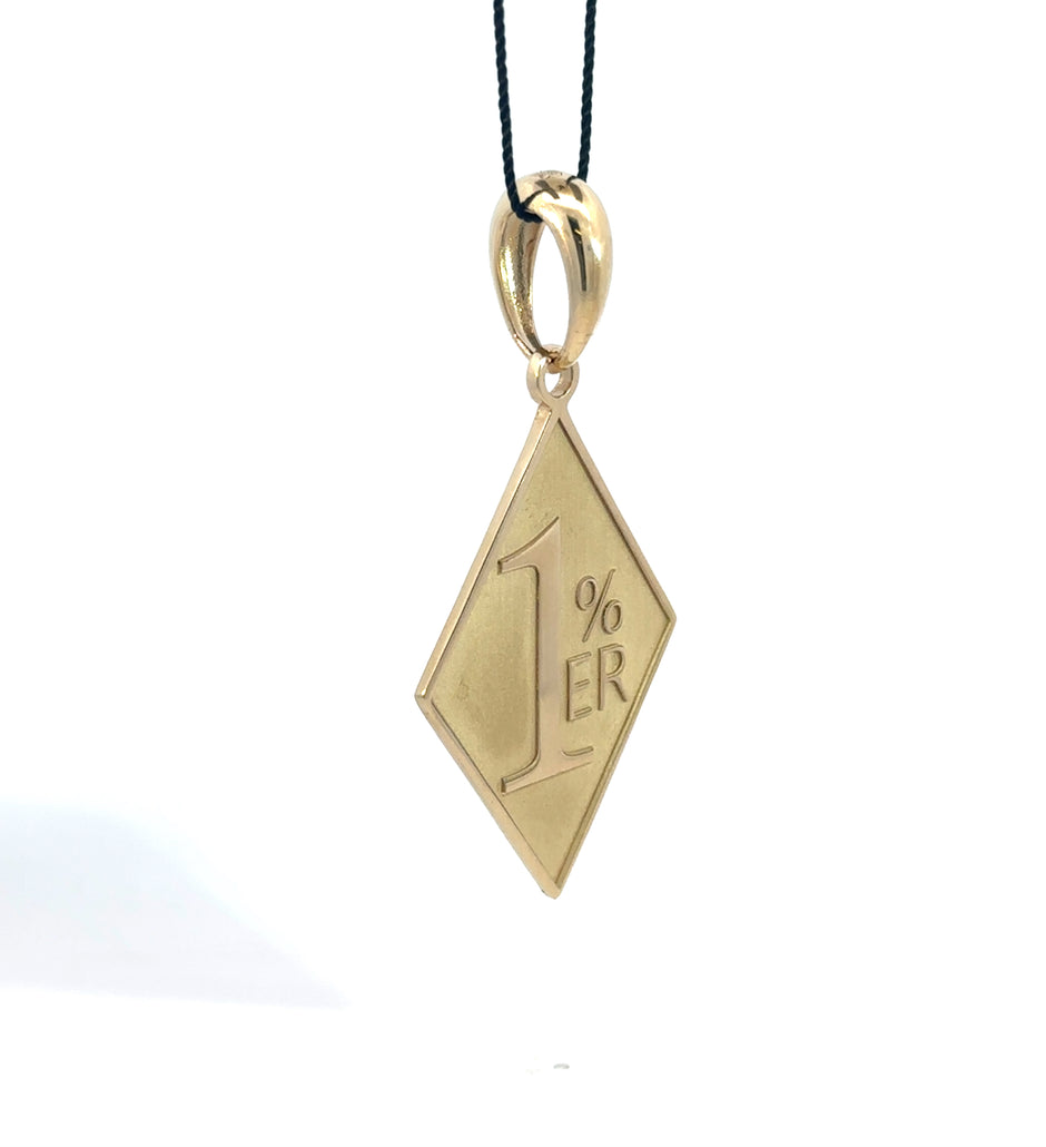 1%er - Anhänger - 14 kt (585 Gold) - groß