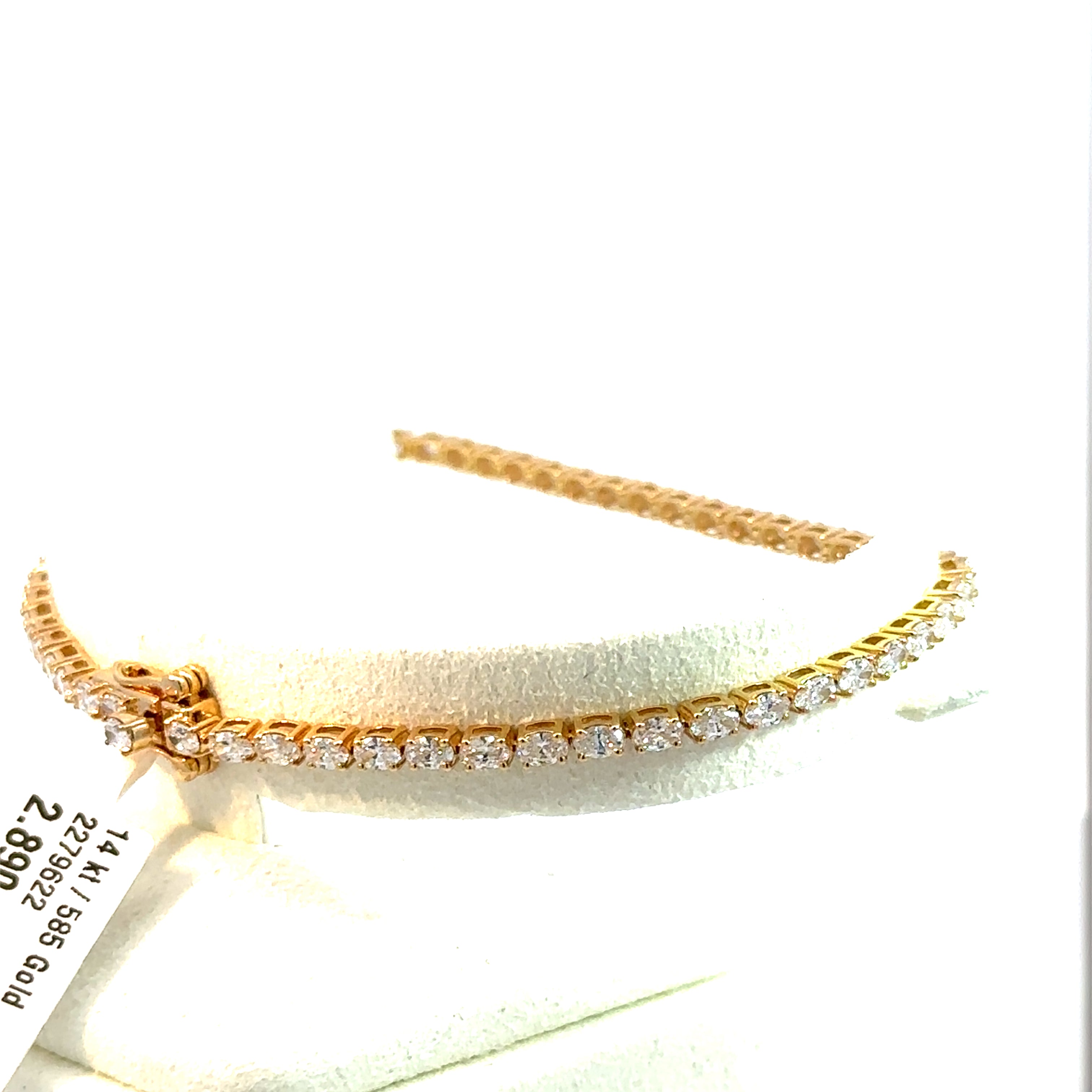 Tennis Armband - 14 kt (585 Gelbgold) - Labordiamanten