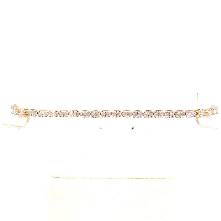 Tennis Armband - 14 kt (585 Gelbgold) - Labordiamanten