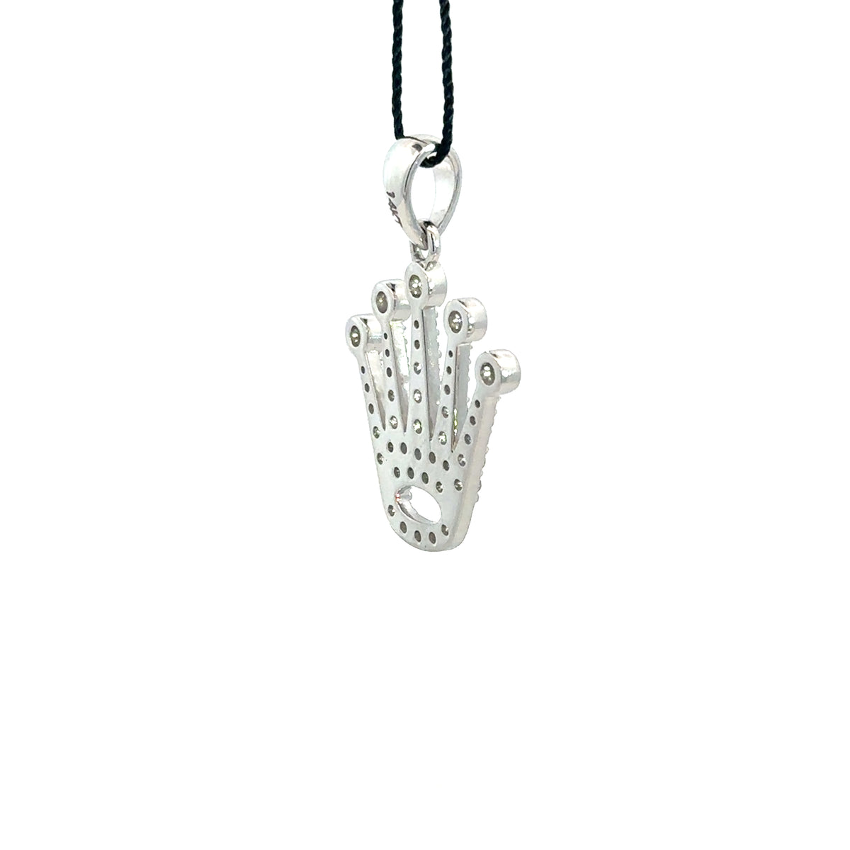 Kronen Anhänger - 14 kt (585 Gold) mit Naturdiamanten – 1,41 ct