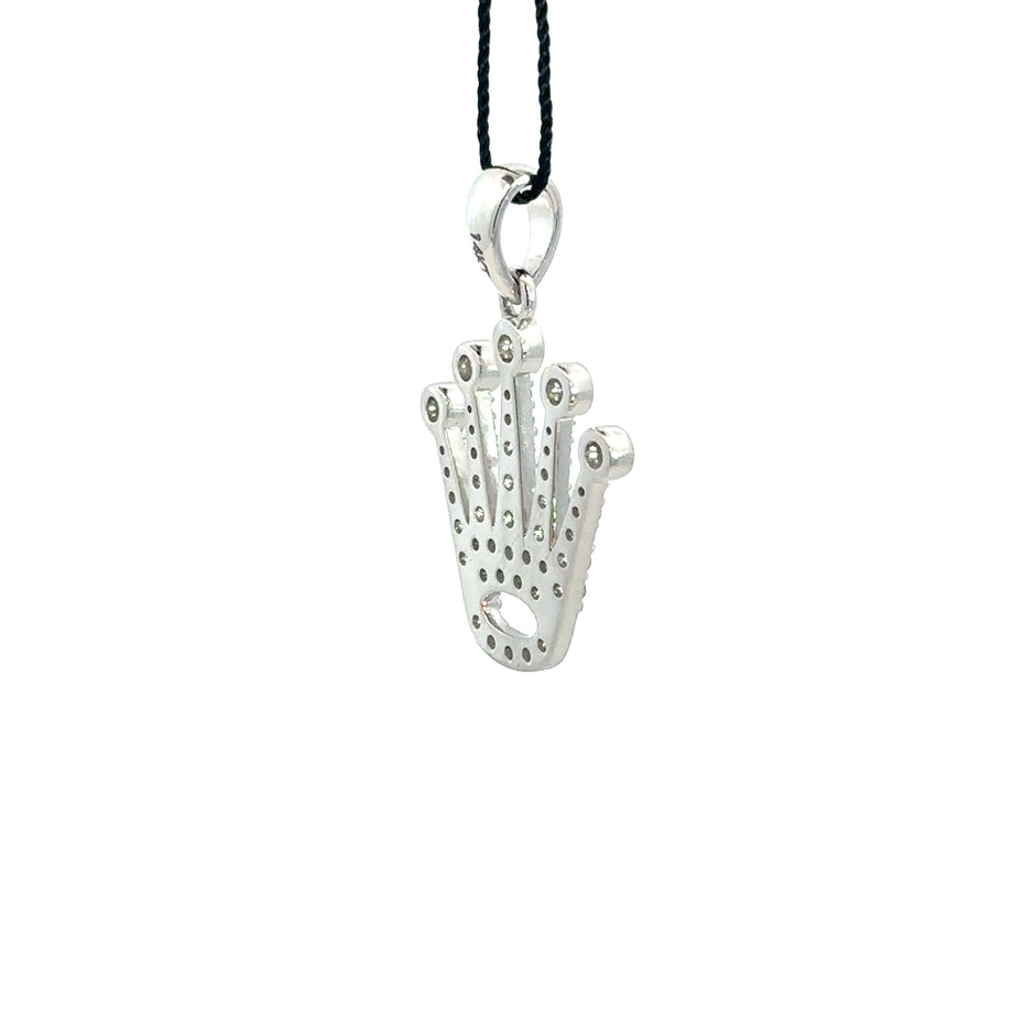 Kronen Anhänger - 14 kt (585 Gold) mit Naturdiamanten – 1,41 ct