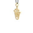 Kronen Anhänger - 14 kt (585 Gold) mit Naturdiamanten – 1,41 ct