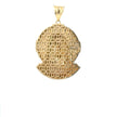 Jesus-Anhänger - 14kt Gelbgold (585 Gold) - Heiligenschein mit Steinen