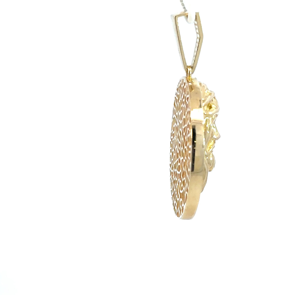 Jesus-Anhänger - 14kt Gelbgold (585 Gold) - rund