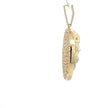 Jesus-Anhänger - 14kt Gelbgold (585 Gold) - rund