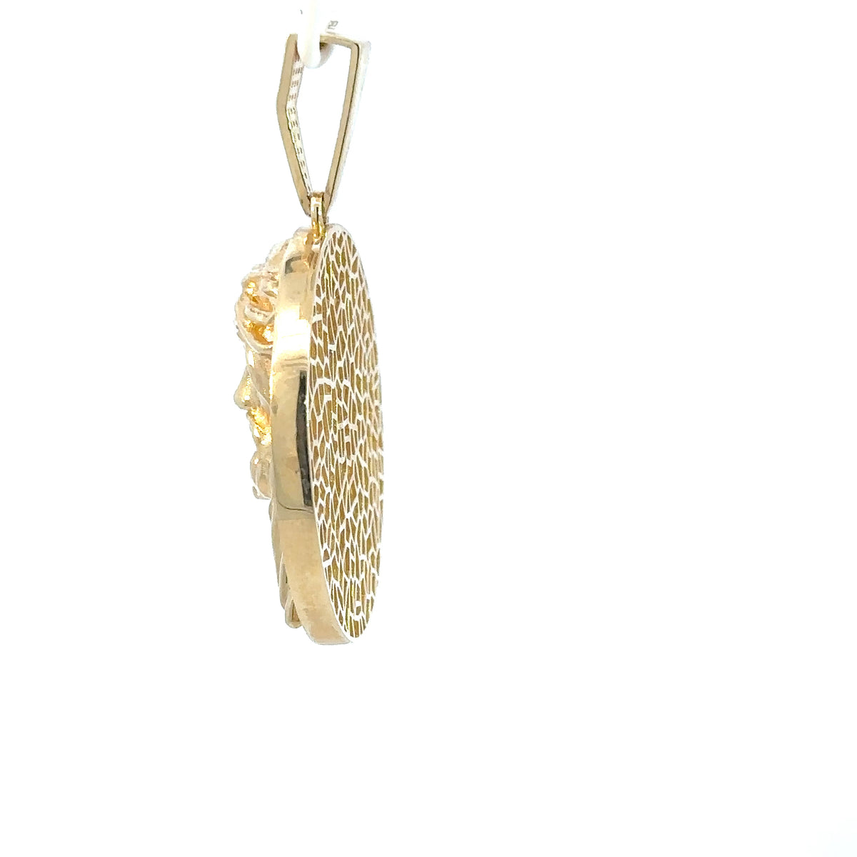 Jesus-Anhänger - 14kt Gelbgold (585 Gold) - rund