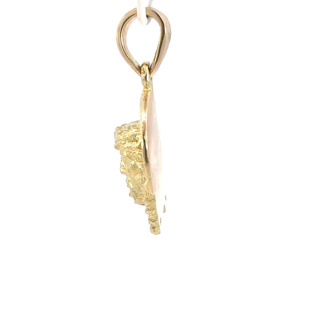 Jesus-Anhänger - 14kt Gelbgold (585 Gold) - Heiligenschein - massiv