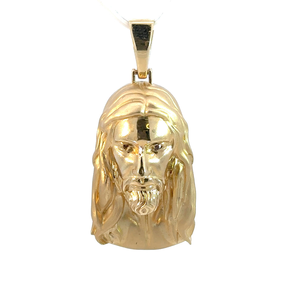 Jesus-Anhänger - 14kt Gelbgold (585 Gold) - teils mattiert