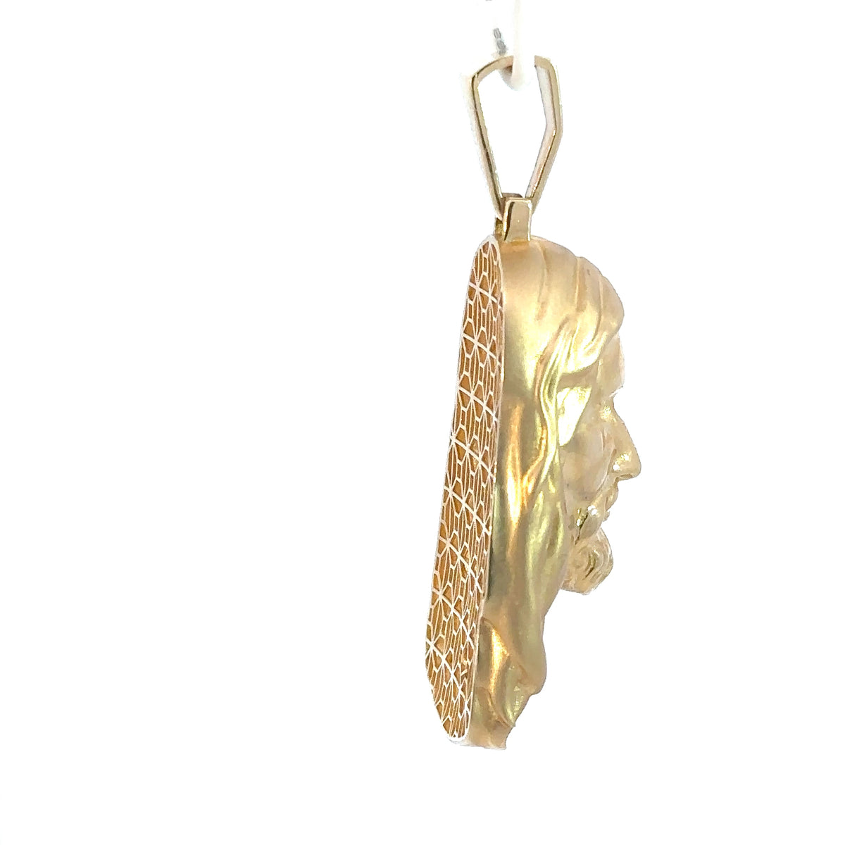 Jesus-Anhänger - 14kt Gelbgold (585 Gold) - teils mattiert