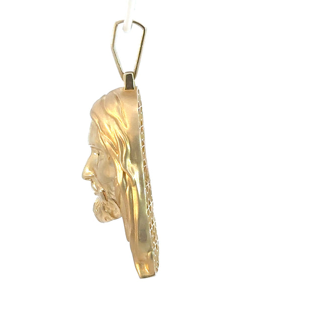Jesus-Anhänger - 14kt Gelbgold (585 Gold) - teils mattiert