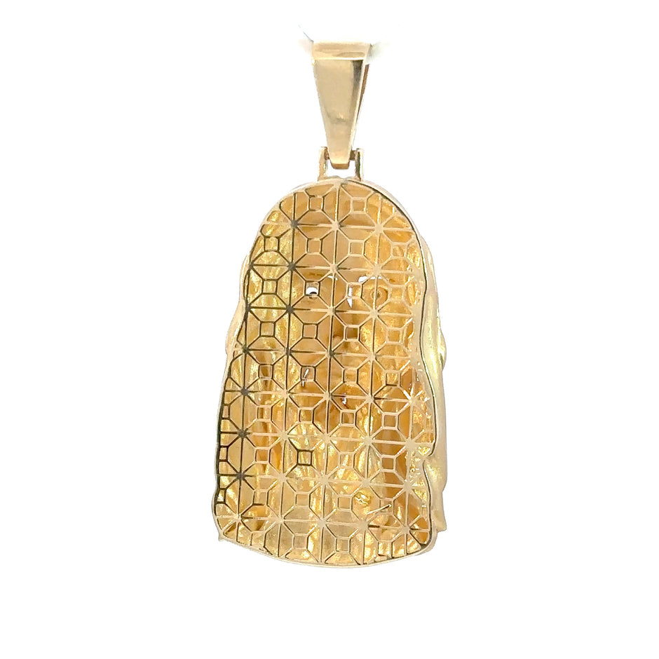 Jesus-Anhänger - 14kt Gelbgold (585 Gold) - teils mattiert