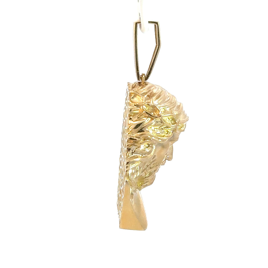 Jesus-Anhänger mit Dornenkranz - 14kt Gelbgold (585 Gold)
