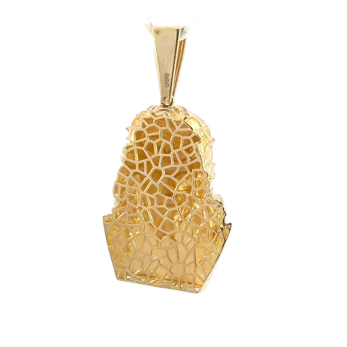 Jesus-Anhänger mit Dornenkranz - 14kt Gelbgold (585 Gold)
