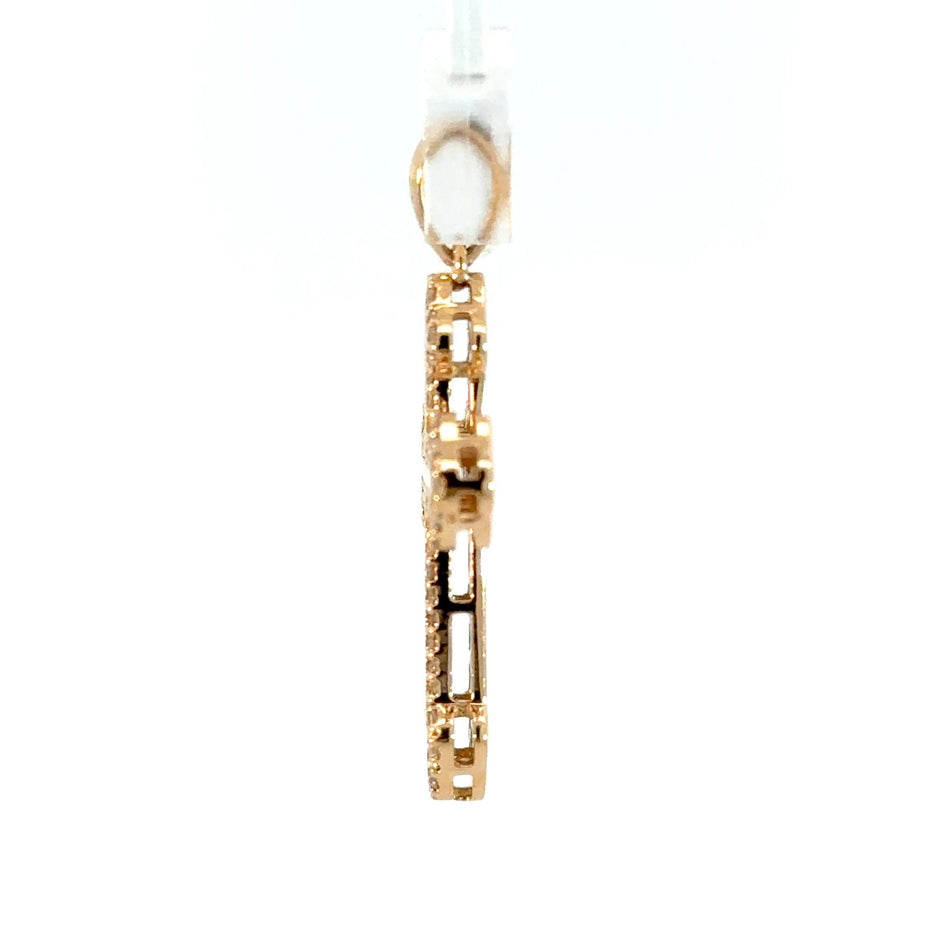 Baverly Small Diamantkreuz Gelbgold 18kt (750 Gold) - Juwelier BenjaminBaverly Small Diamantkreuz Gelbgold 18kt (750 Gold)