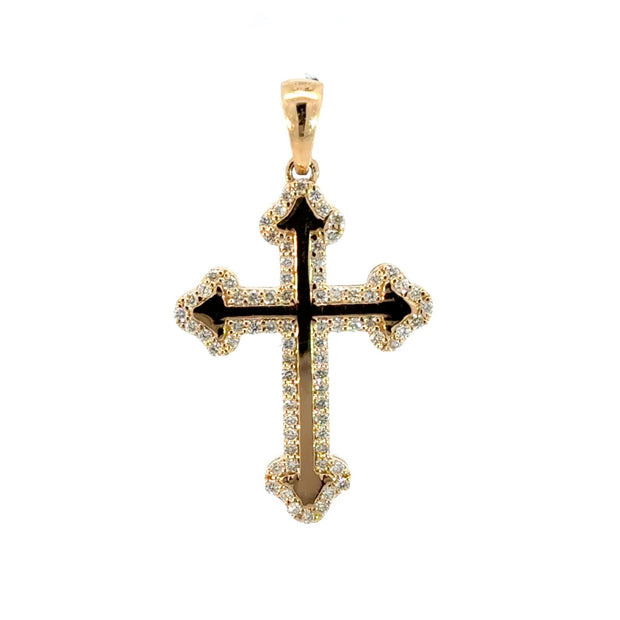 Baverly Small Diamantkreuz Gelbgold 18kt (750 Gold) - Juwelier BenjaminBaverly Small Diamantkreuz Gelbgold 18kt (750 Gold)
