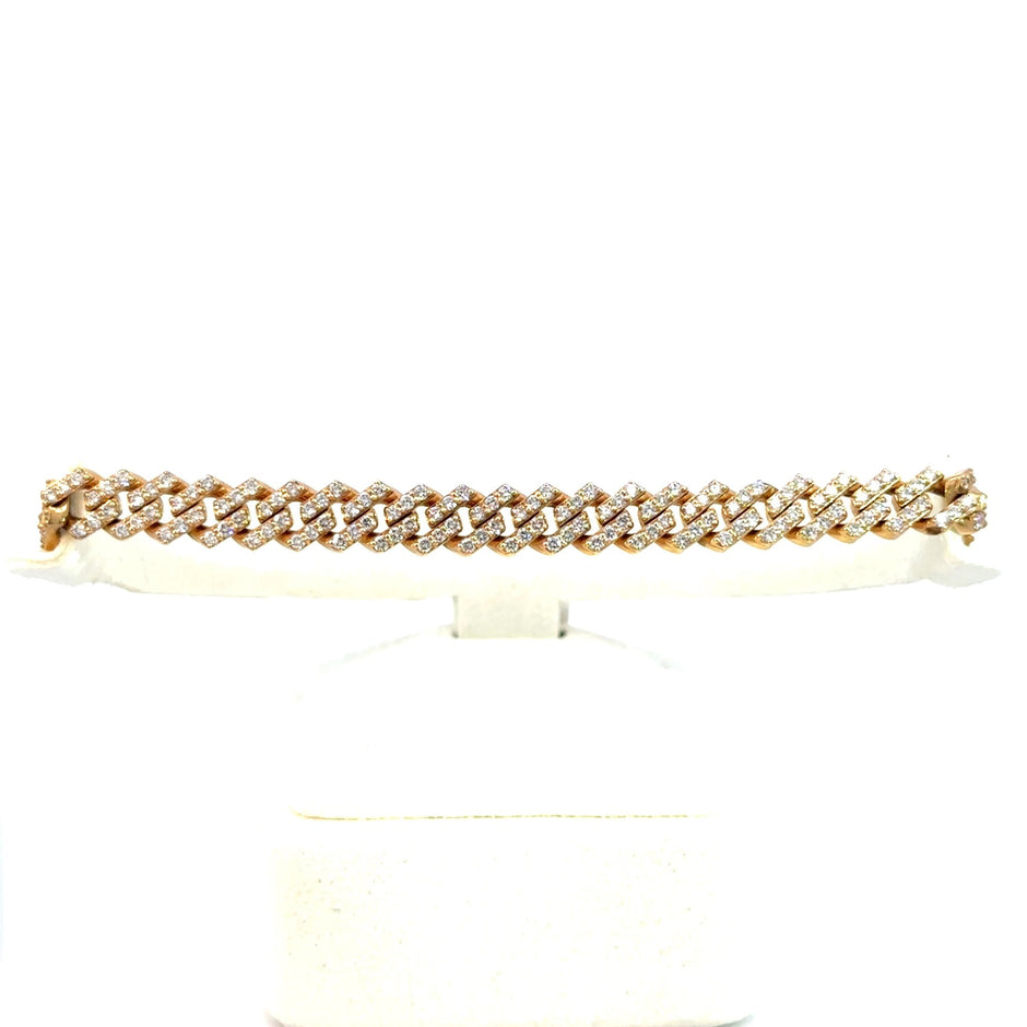 Cuban Chain Iced Out - 7 mm - 18 kt (750 Gelbgold) - Juwelier BenjaminCuban Chain Iced Out - 7 mm - 18 kt (750 Gelbgold)