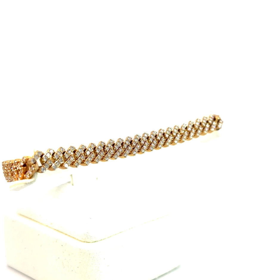Cuban Chain Iced Out - 7 mm - 18 kt (750 Gelbgold) - Juwelier BenjaminCuban Chain Iced Out - 7 mm - 18 kt (750 Gelbgold)