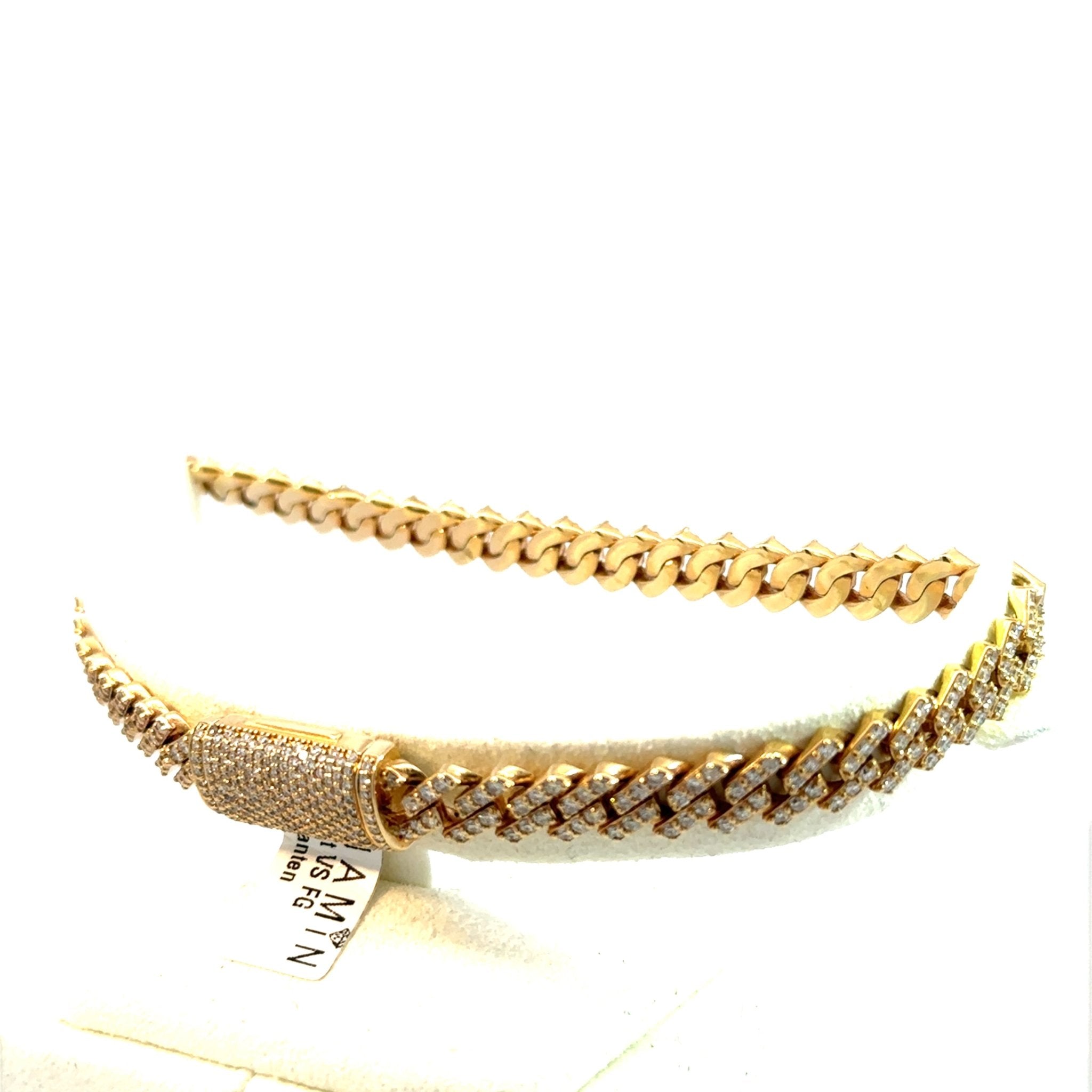Cuban Chain Iced Out - 7 mm - 18 kt (750 Gelbgold) - Juwelier BenjaminCuban Chain Iced Out - 7 mm - 18 kt (750 Gelbgold)